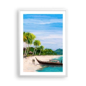Pôster em moldura branca - Um sonho exótico - 50x70 cm