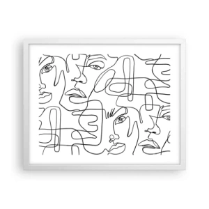 Pôster em moldura branca - Em emoções emaranhadas - 50x40 cm