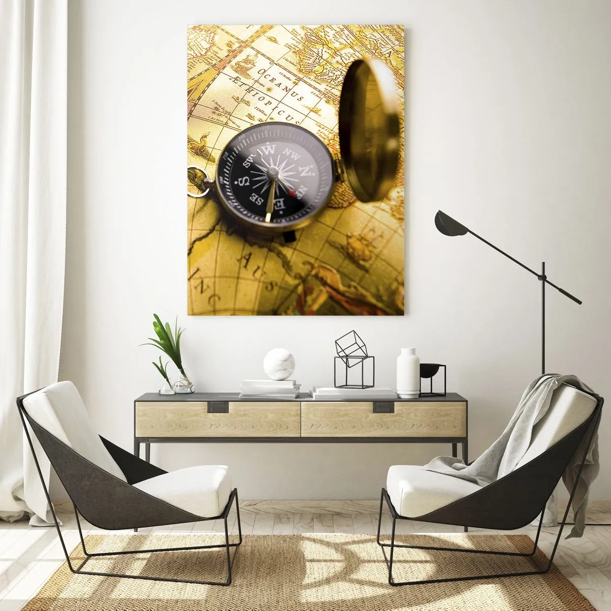 Quadro em vidro - Que tal ao fim do mundo? - 50x70 cm