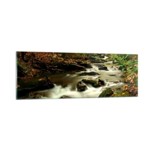 Quadro em vidro - Como prata líquida - 90x30 cm