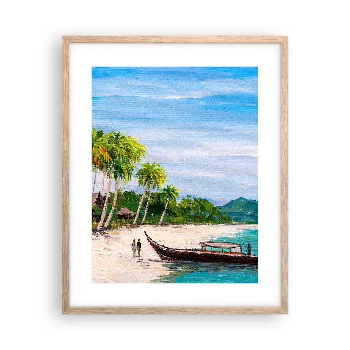 Pôster com moldura de carvalho claro - Um sonho exótico - 40x50 cm