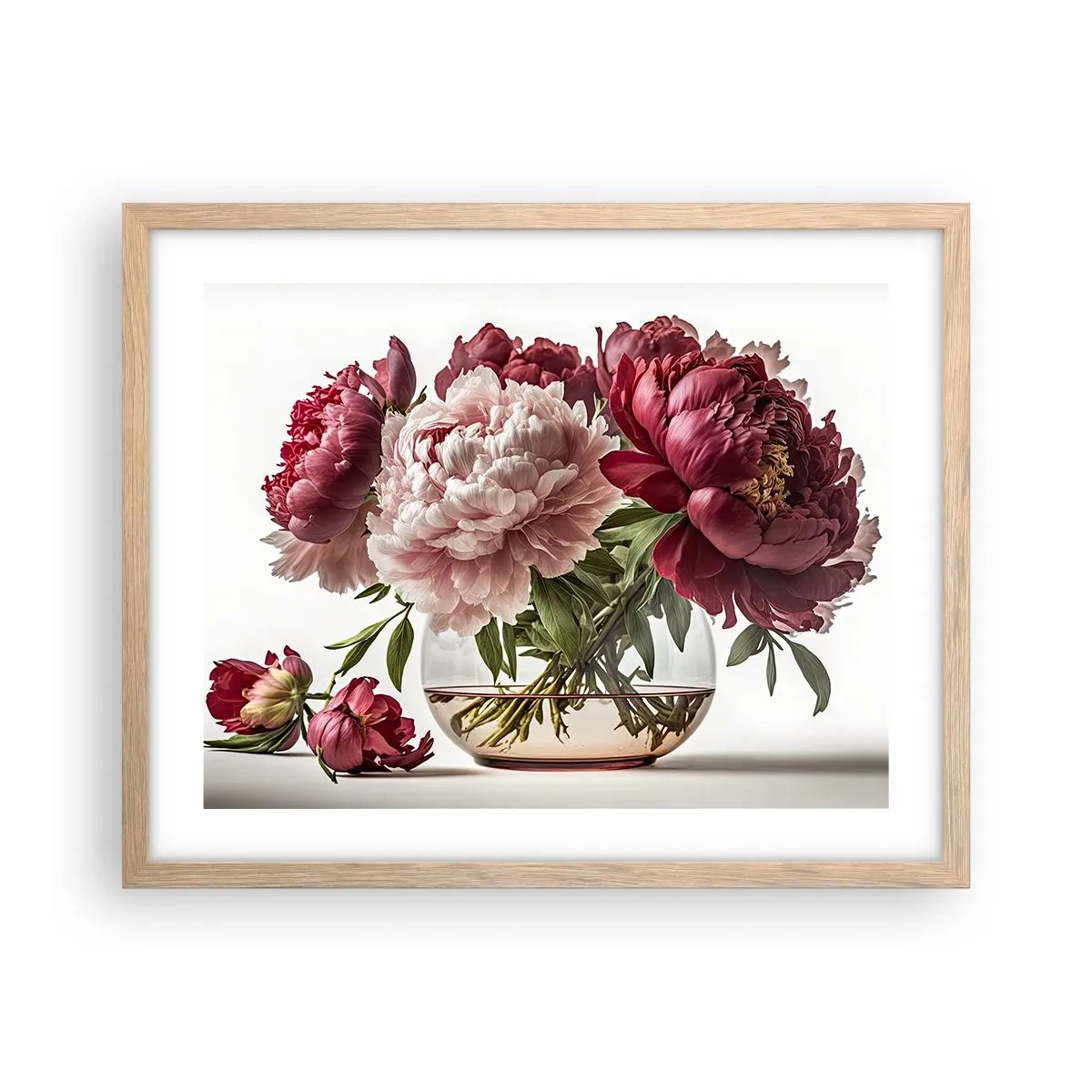 Pôster com moldura de carvalho claro - Em plena floração de beleza - 50x40 cm