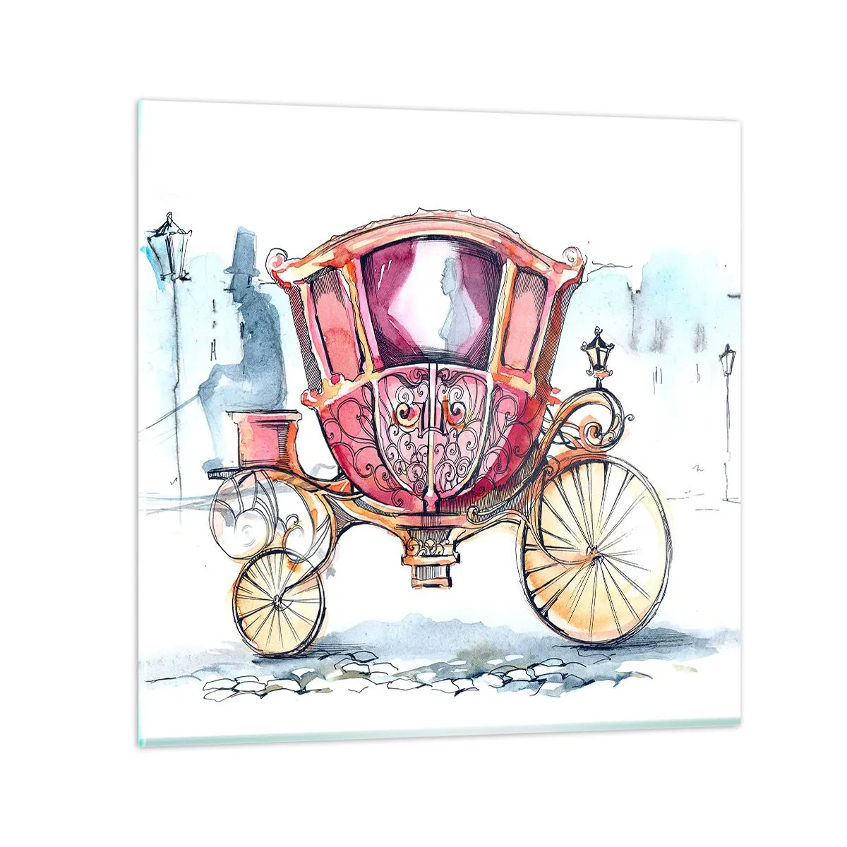 Quadro em vidro - Para um casamento ou para um baile? - 60x60 cm