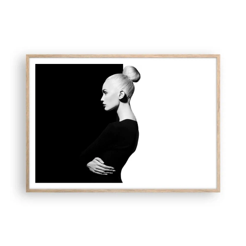 Pôster com moldura de carvalho claro - Simplesmente mulher - 100x70 cm