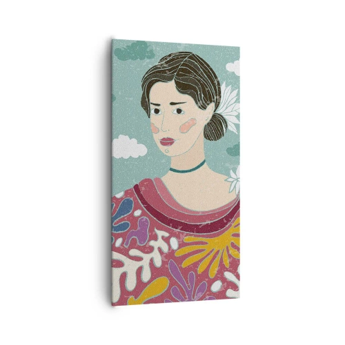 Quadro em tela - Com melancolia nos olhos - 65x120 cm