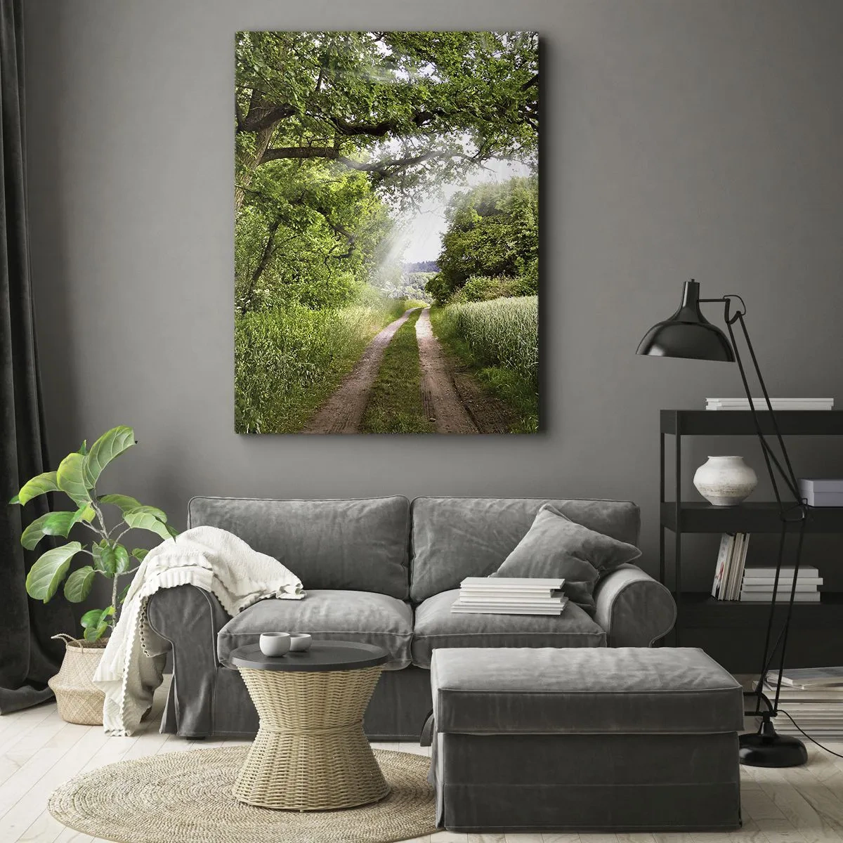 Quadro em tela - Os pastores de Arcadia - 45x80 cm