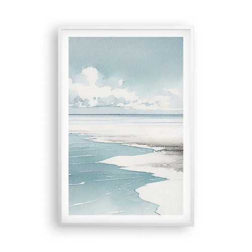 Pôster em moldura branca - Maré suave - 61x91 cm