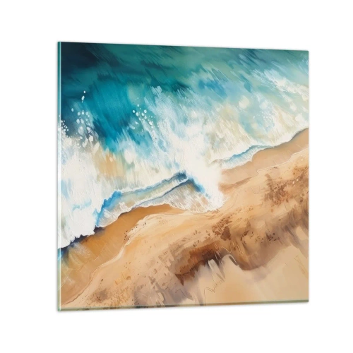 Quadro em vidro - A onda que retorna - 40x40 cm