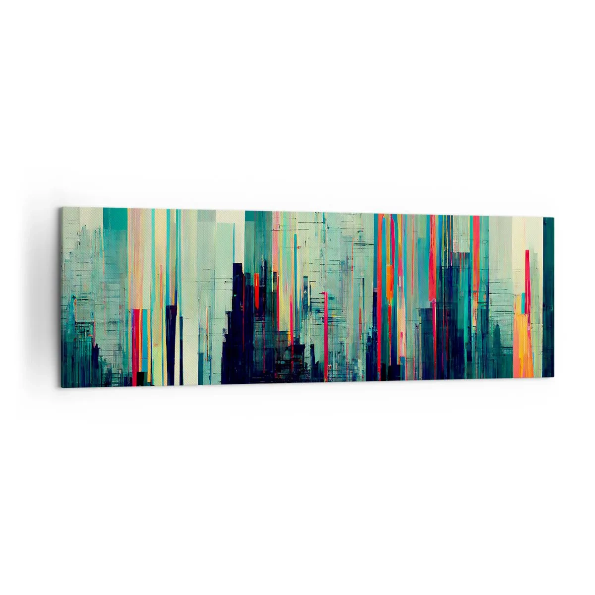 Quadro em tela - Cidade futurista - 160x50 cm