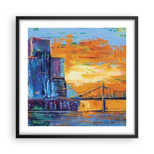 Pôster com moldura preta - Cultura e natureza - 50x50 cm