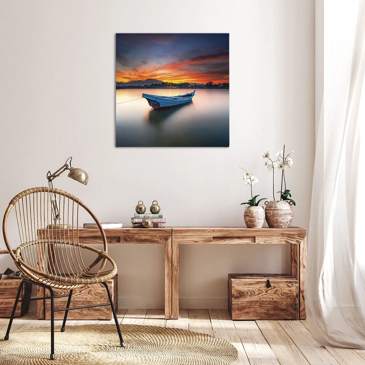 Quadro em tela - Uma boa noite se aproxima - 70x70 cm