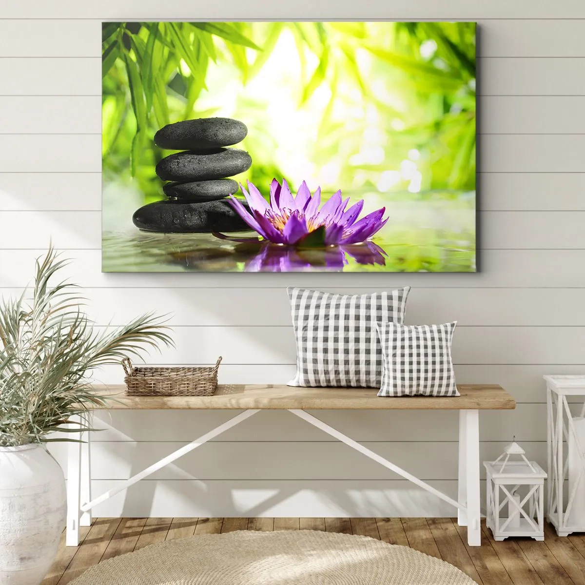 Quadro em tela - Em um arbusto de bambu - 120x80 cm
