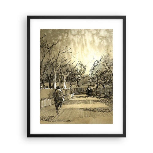 Pôster com moldura preta - Um momento capturado por uma pena - 40x50 cm