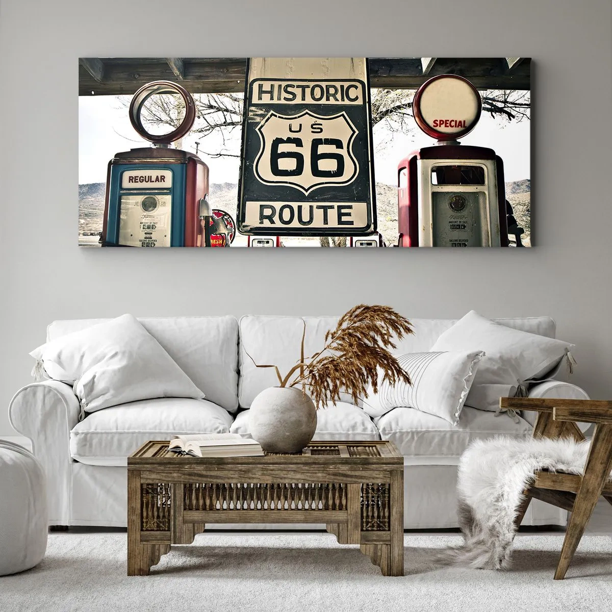 Quadro em tela - Viagens retro americanas - 160x50 cm
