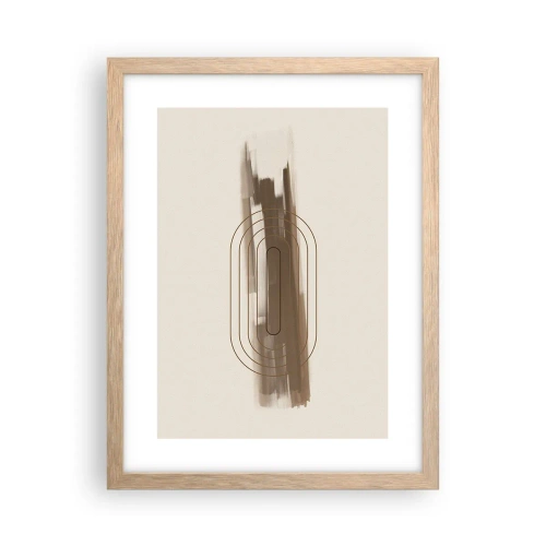 Pôster com moldura de carvalho claro - Um sopro de cinza - 30x40 cm