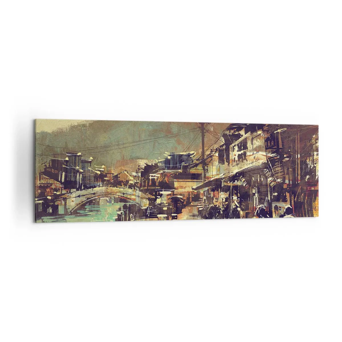 Quadro em tela - A vida como uma riqueza cinzenta - 160x50 cm