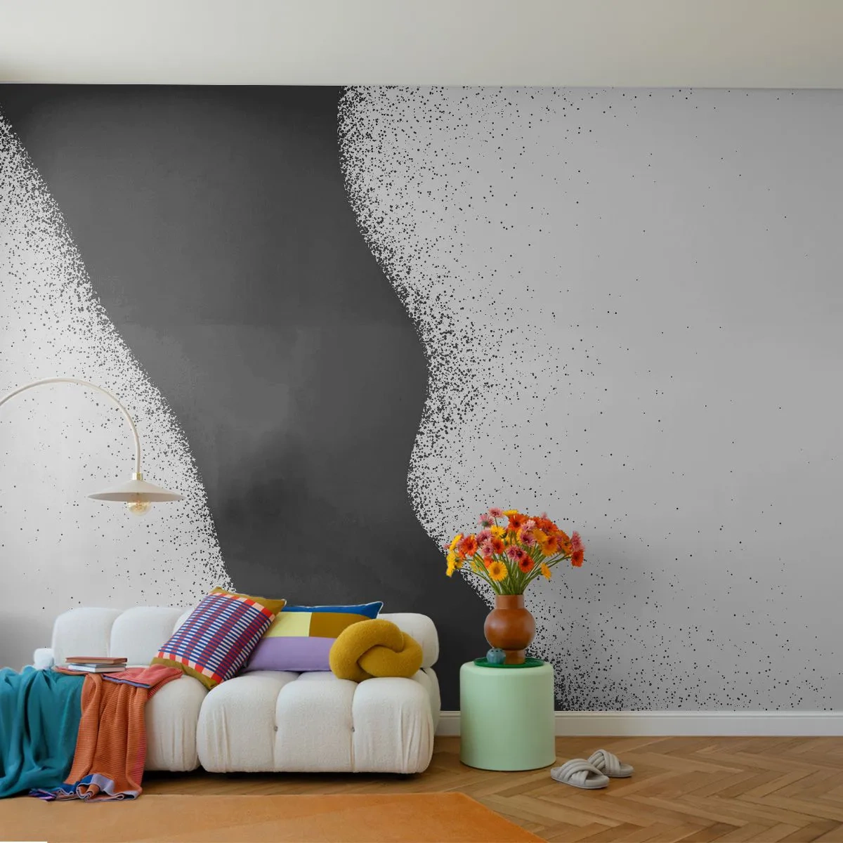 Papel de Parede Standard Eco - Equilíbrio suave - Abstração, Pedaço, Minimalismo - 450x315 cm
