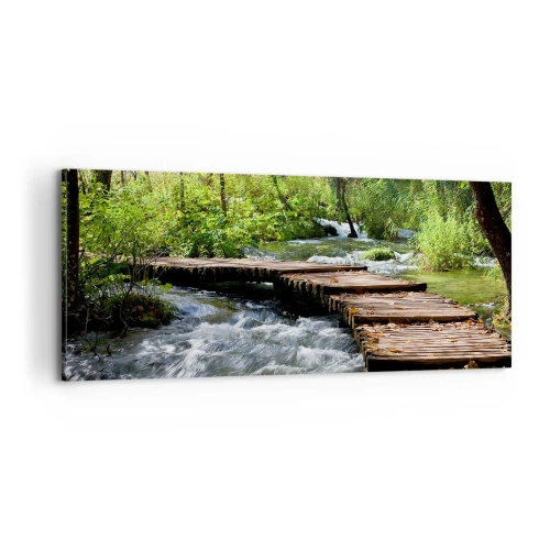 Quadro em tela - Sobre a cascata espumosa - 100x40 cm
