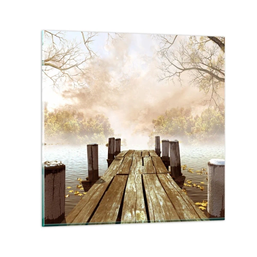 Quadro em vidro - A leve tristeza do outono - 40x40 cm