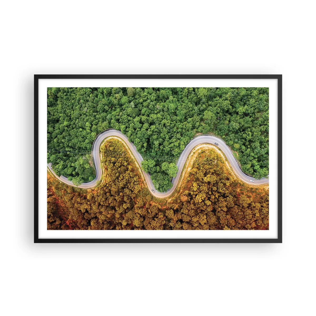 Pôster com moldura preta - Fronteiras e descobertas - 91x61 cm