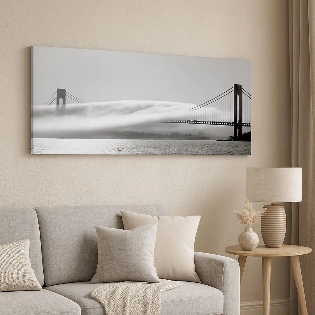 Quadro em tela - Navegando pelo Golden Gate - 100x40 cm
