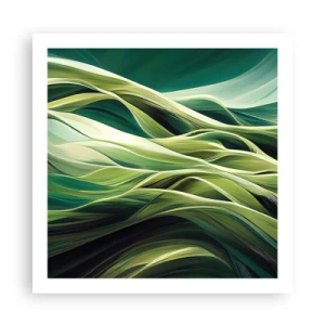Pôster - Jogo verde abstrato - 60x60 cm