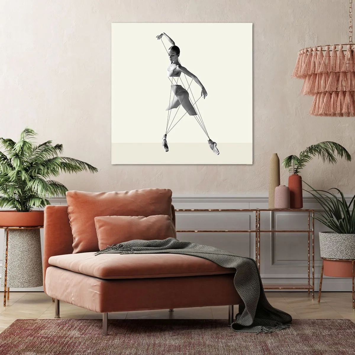 Quadro em tela - No teatro do mundo - 70x70 cm