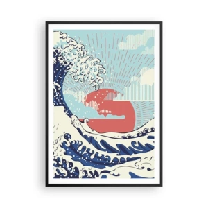Pôster com moldura preta - Das inspirações japonesas - 70x100 cm
