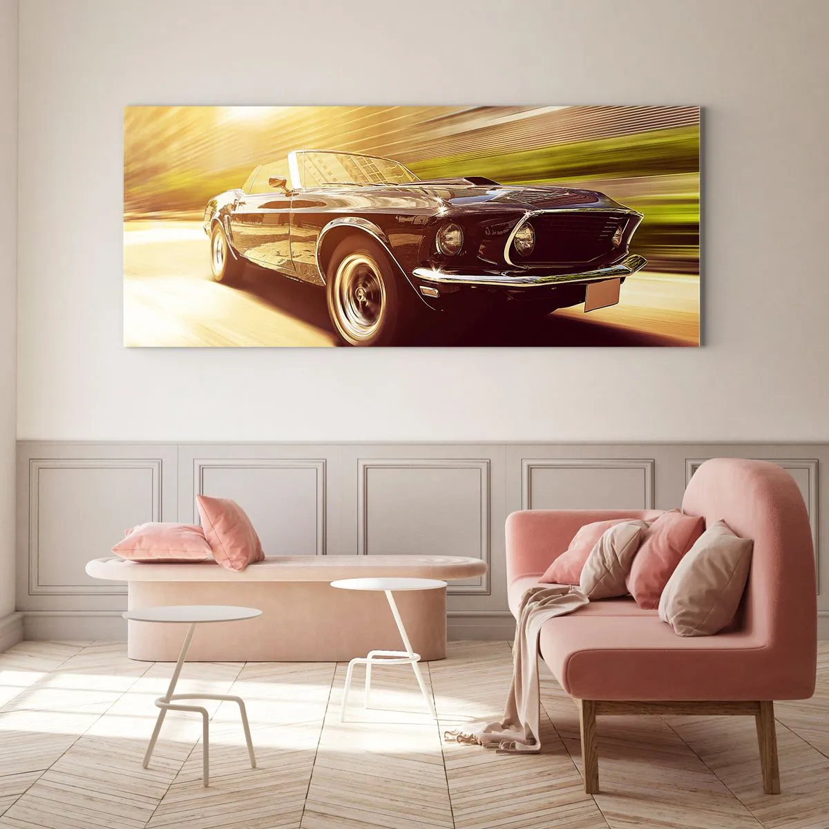 Quadro em vidro - 1967 - O Retorno de uma Lenda - 100x40 cm