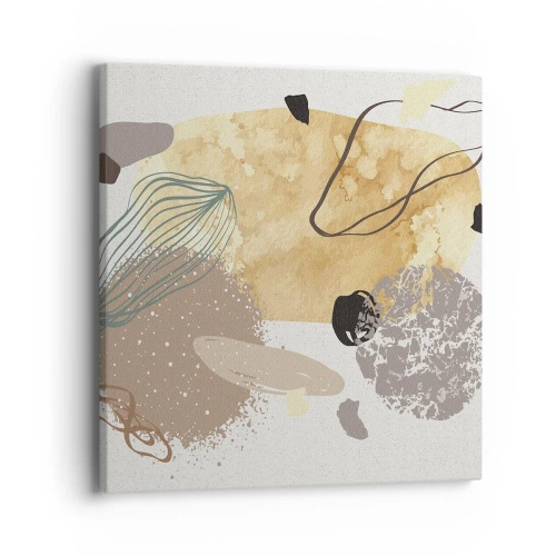 Quadro em tela - Plumcologia aplicada - 40x40 cm