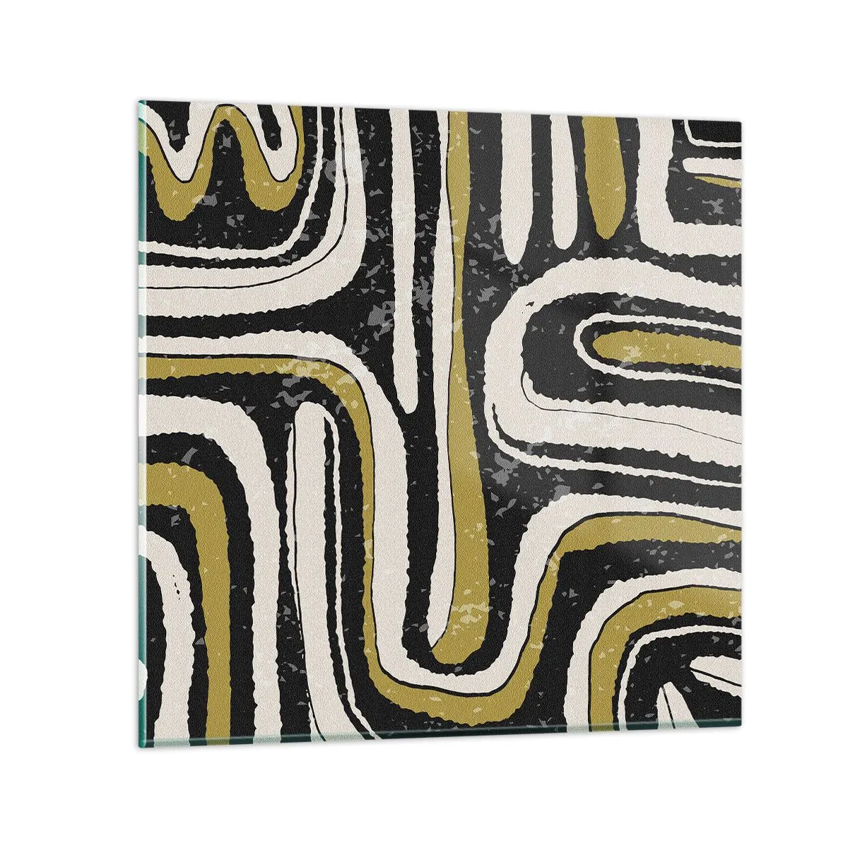 Quadro em vidro - Composição: estradas e becos - 30x30 cm