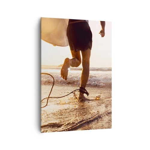 Quadro em tela - Encontro das ondas - 70x100 cm