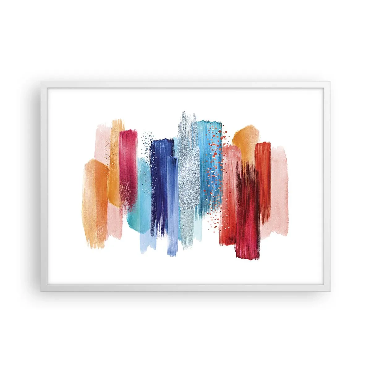 Pôster em moldura branca - Para cima e para baixo - 70x50 cm