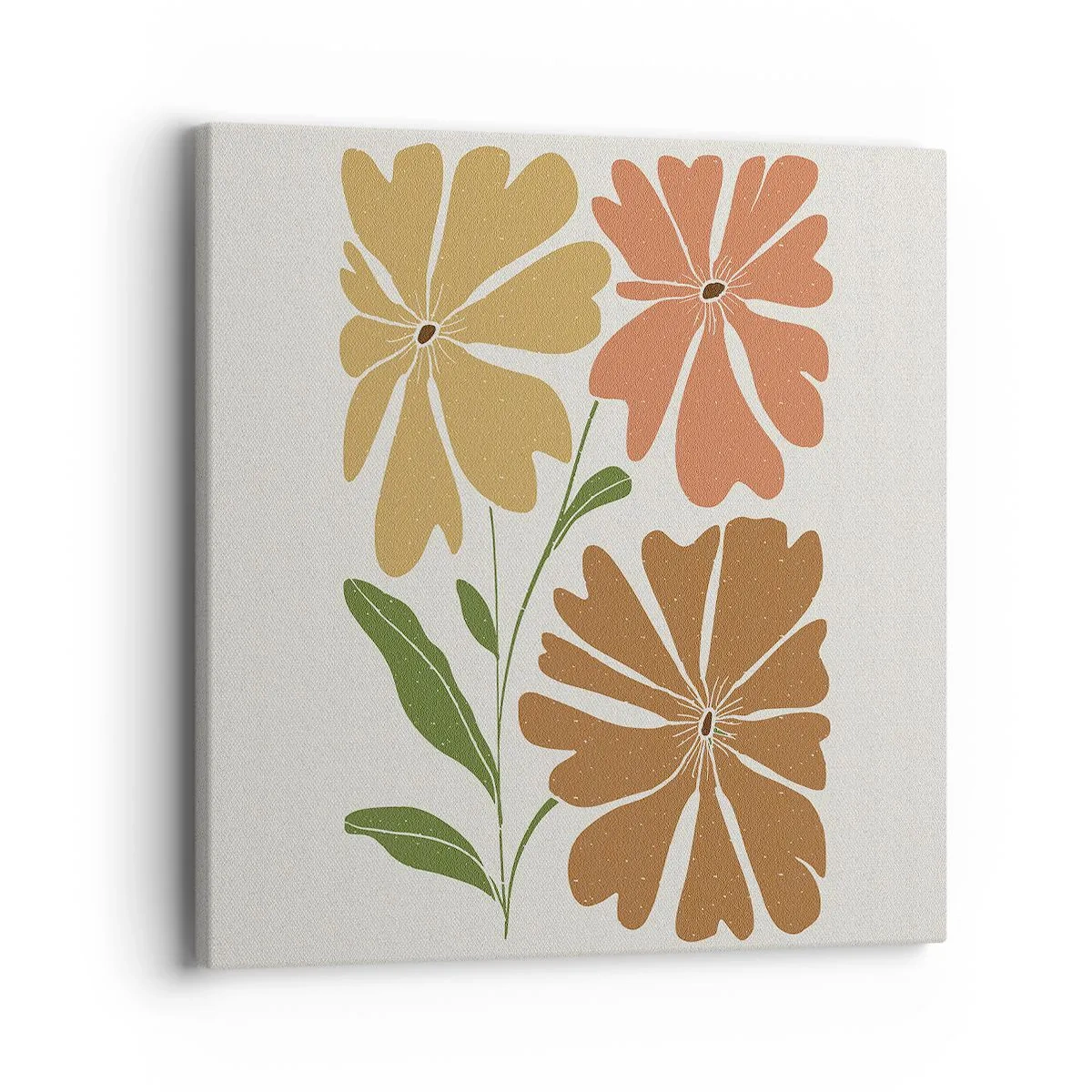 Quadro em tela - Natureza e geometria - 40x40 cm