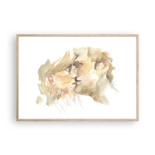 Pôster com moldura de carvalho claro - A outra metade foi encontrada? - 100x70 cm