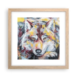 Pôster com moldura de carvalho claro - Paz entre entes queridos - 30x30 cm