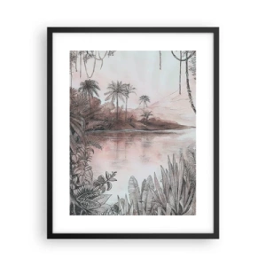 Pôster com moldura preta - Diário de um explorador do século 19 - 40x50 cm
