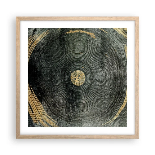 Pôster com moldura de carvalho claro - Mudança e persistência - 50x50 cm