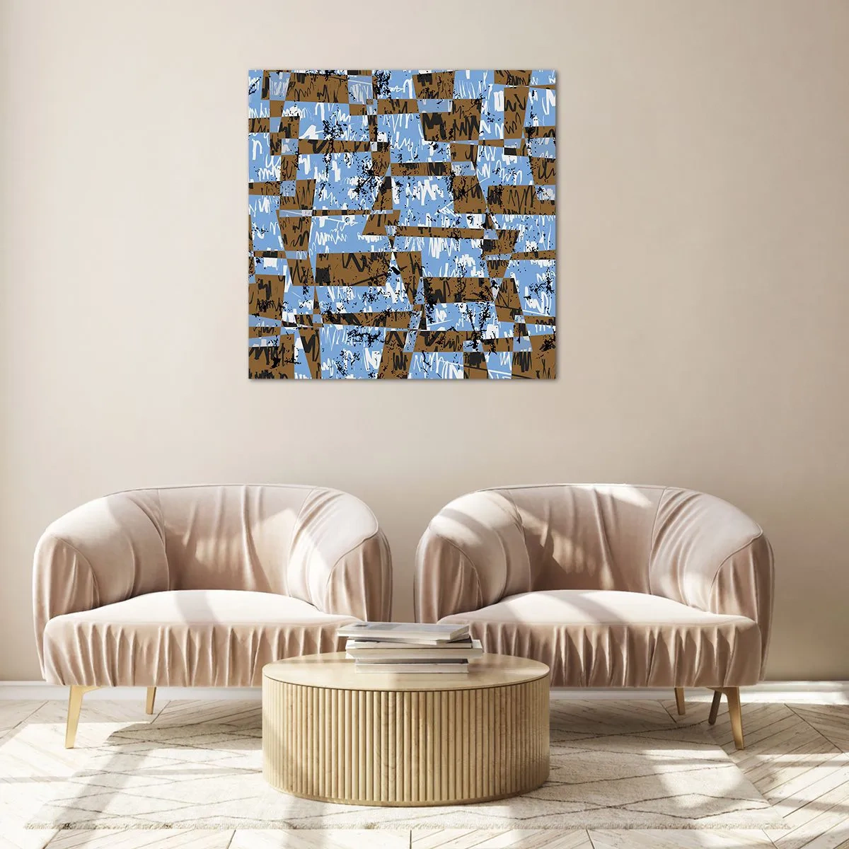 Quadro em vidro - Recorte não popular - 70x70 cm