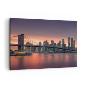 Quadro em tela - Imersa no silêncio lilás - 100x70 cm
