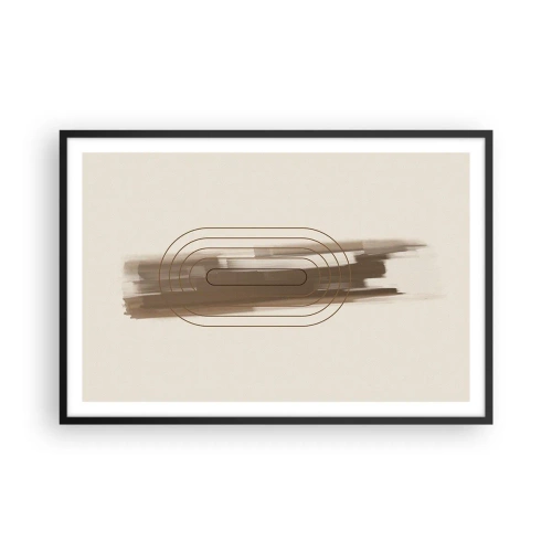 Pôster com moldura preta - Um sopro de cinza - 91x61 cm