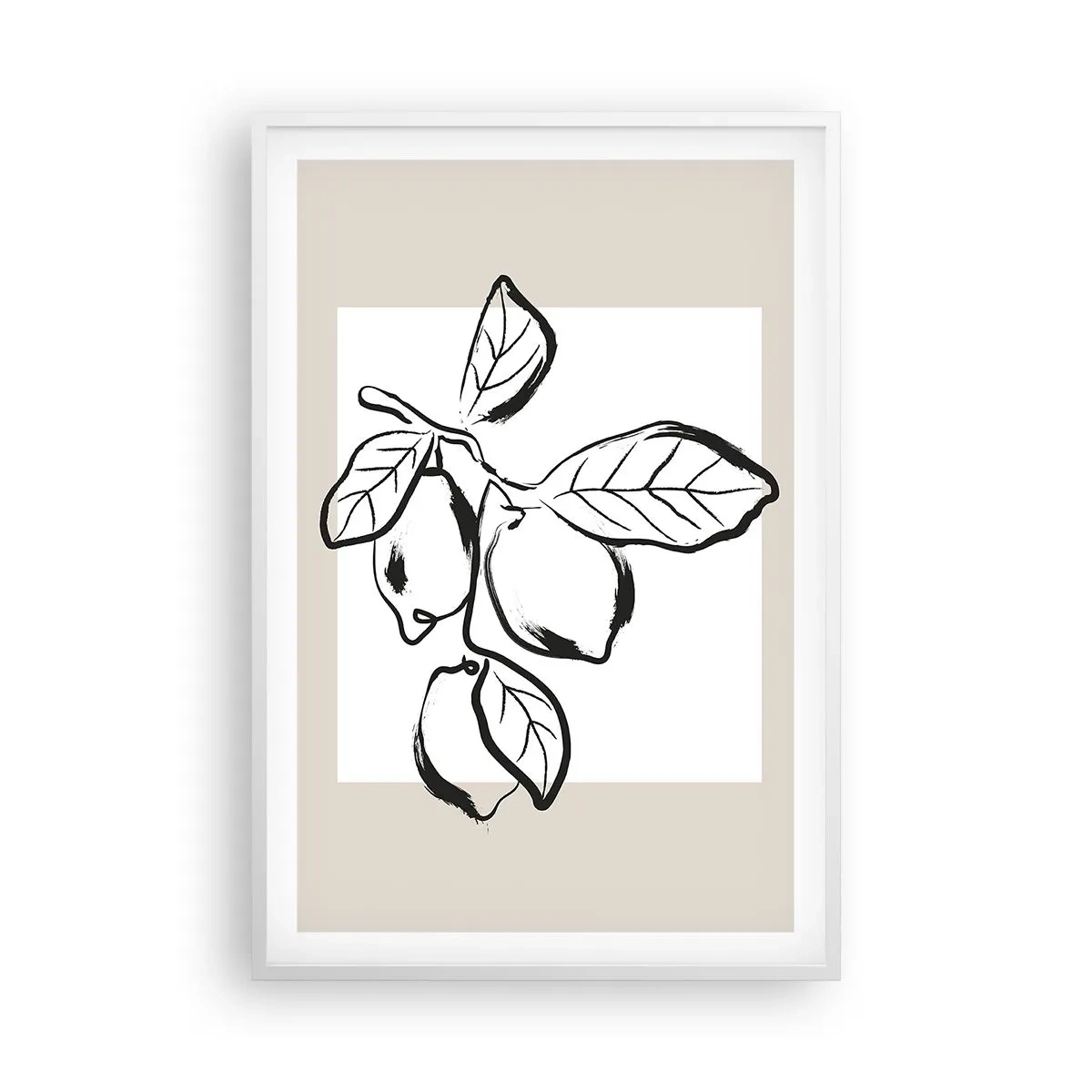 Pôster em moldura branca - Onde o limão amadurece… - 61x91 cm