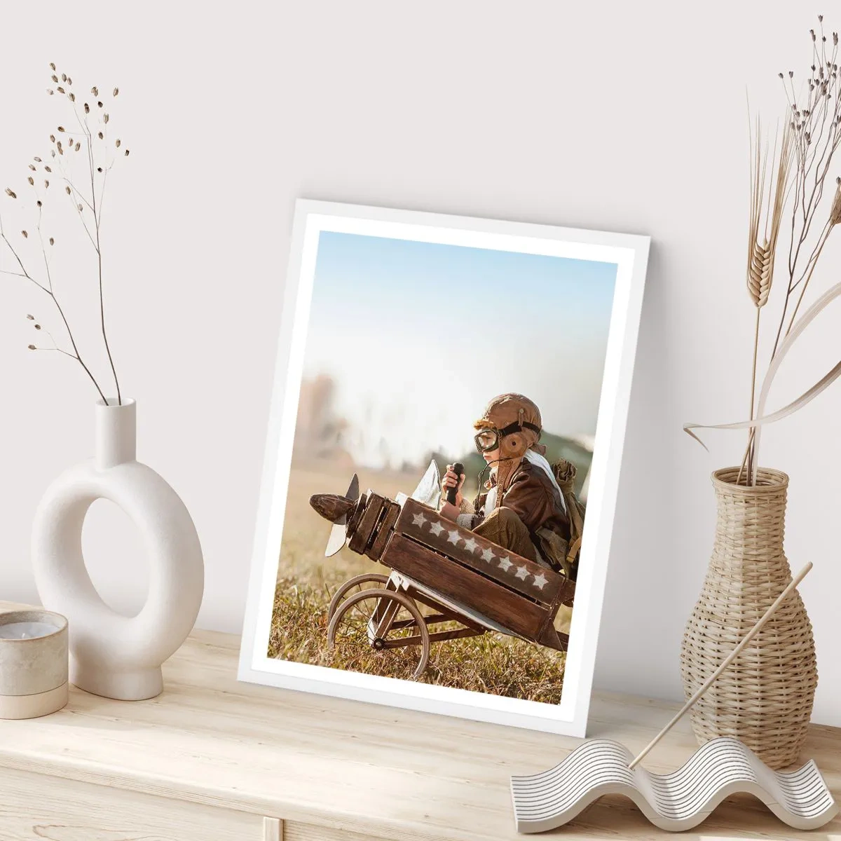 Pôster em moldura branca - O início rumo a um sonho - 40x50 cm