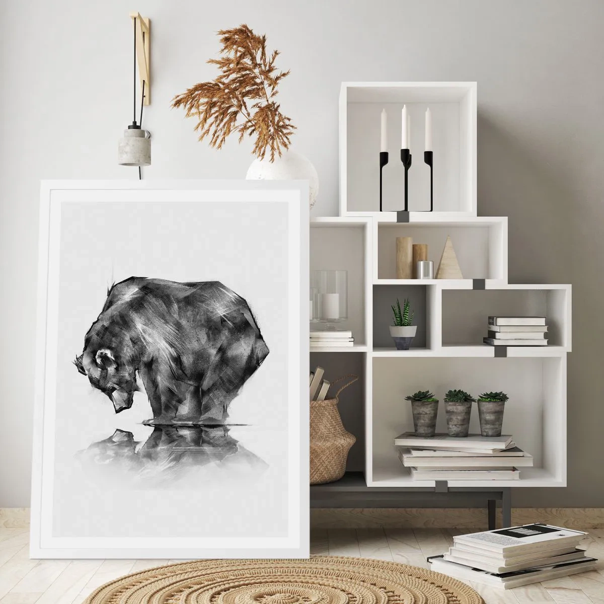 Pôster em moldura branca - É bom ver alguém próximo - 30x40 cm