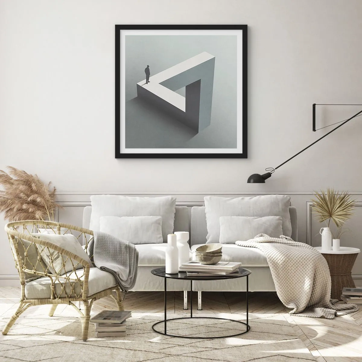 Pôster com moldura preta - Mas é possível - 60x60 cm