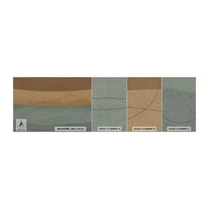 Amostra de papel de parede Premium Canvas - Composição horizontal - Abstração, Pedaço, Arte Moderna - 100x30 cm