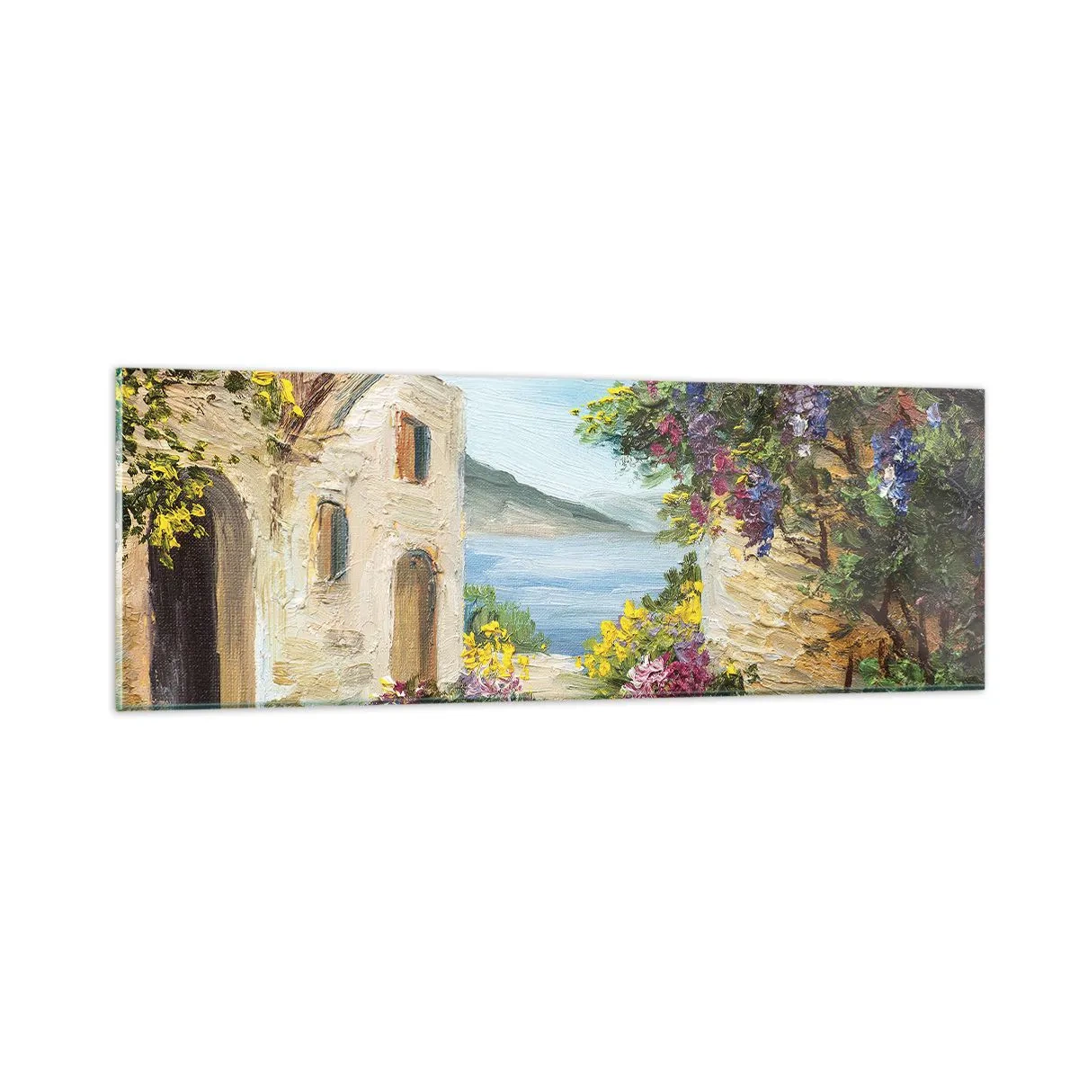 Quadro em vidro - O encanto da província costeira - 90x30 cm