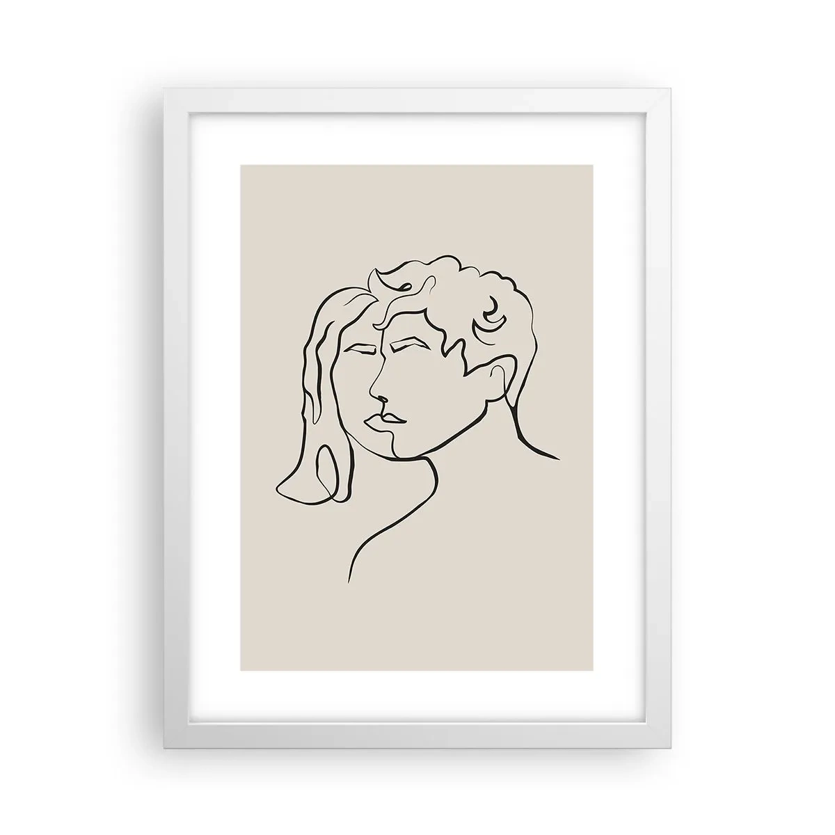 Pôster em moldura branca - E fornou-se a união - 30x40 cm