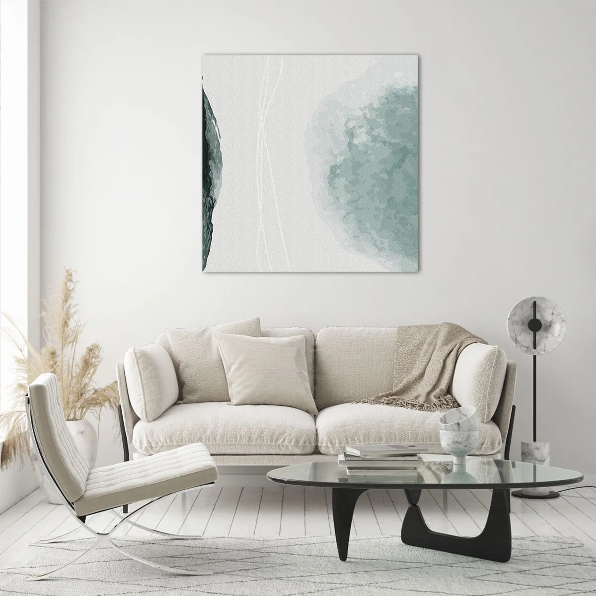 Quadro em vidro - Encontro com a neblina - 40x40 cm