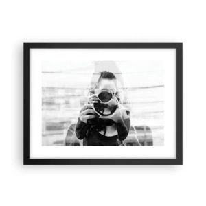 Pôster com moldura preta - Criador e material - 40x30 cm